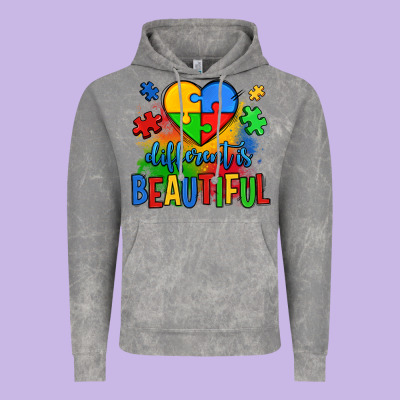 Different Is Beautiful Autism Vintage Hoodie Designed By Oliviacreatesart