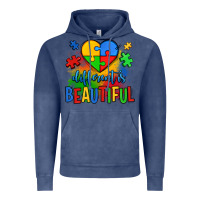 Vintage Denim different is beautiful autism Vintage Hoodie - OliviaCreatesArt