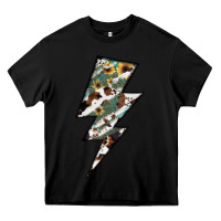 Black Lightning Bolt Heavy Core Tee - JahusDesignShop