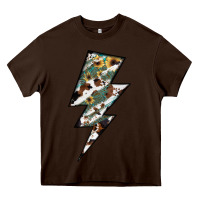 Chocolate Brown Lightning Bolt Heavy Core Tee - JahusDesignShop