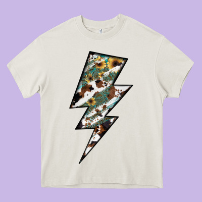 Lightning Bolt Heavy Core Tee Designed By Jahusdesignshop