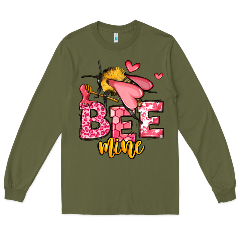 Bee Mine Valentines Day Long Sleeve Tee by OliviaCreatesArt | Teevron