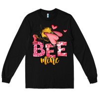 Black Bee Mine Valentines Day Long Sleeve Tee - OliviaCreatesArt