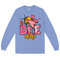 Colony Blue Bee Mine Valentines Day Long Sleeve Tee - OliviaCreatesArt