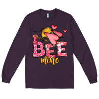 Plum Bee Mine Valentines Day Long Sleeve Tee - OliviaCreatesArt