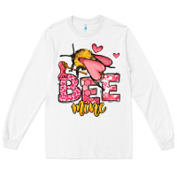 White Bee Mine Valentines Day Long Sleeve Tee - OliviaCreatesArt
