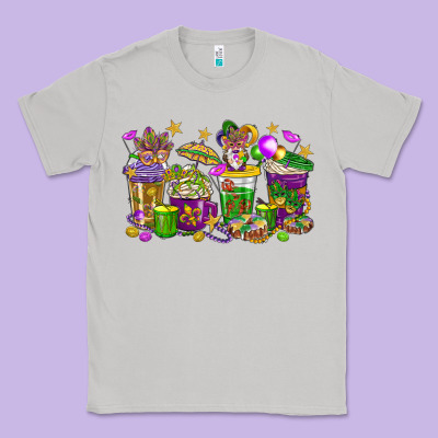 Mardi Gras Coffee Cups Classic Tee Designed By Howdyjamesfarm