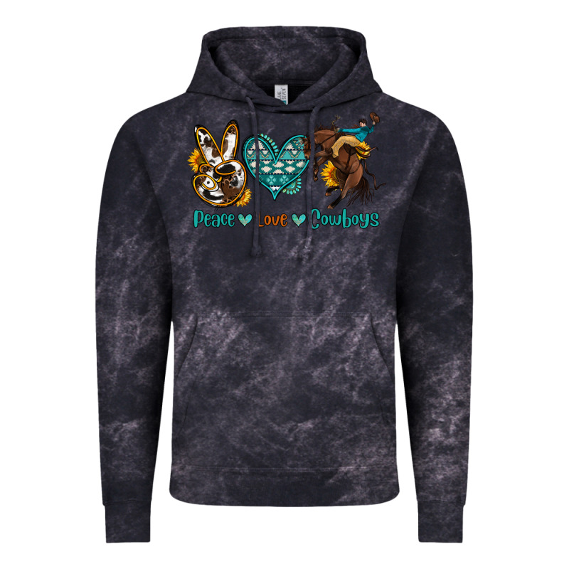 Peace Love Cowboys Vintage Hoodie by OliviaCreatesArt | Teevron