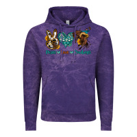 Cloud Purple peace love cowboys Vintage Hoodie - OliviaCreatesArt