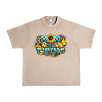 Mom Of Twins Sunflower Mothers Day Urban Heavy Tee | Teevron