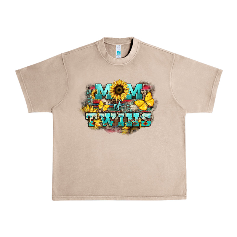 Mom Of Twins Sunflower Mothers Day Urban Heavy Tee by HowdyJamesFarm | Teevron