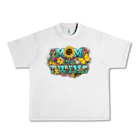 Lunar Rock Mom of twins sunflower mothers day Urban Heavy Tee - HowdyJamesFarm