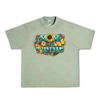 Oil Green Mom of twins sunflower mothers day Urban Heavy Tee - HowdyJamesFarm