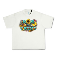 Pistachio Mom of twins sunflower mothers day Urban Heavy Tee - HowdyJamesFarm