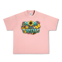 Salmon Mom of twins sunflower mothers day Urban Heavy Tee - HowdyJamesFarm