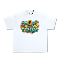 White Mom of twins sunflower mothers day Urban Heavy Tee - HowdyJamesFarm