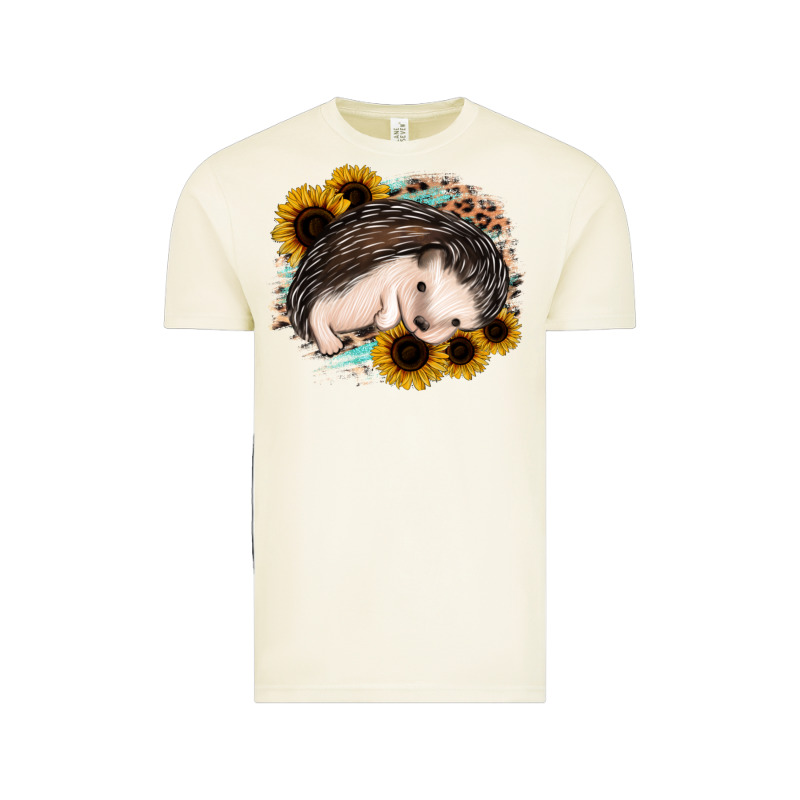 Sleeping Hedgehog Sunflower Leopard Vintage Tee by Jasminsmagicworld | Teevron