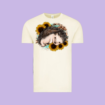 Sleeping Hedgehog Sunflower Leopard Vintage Tee Designed By Jasminsmagicworld