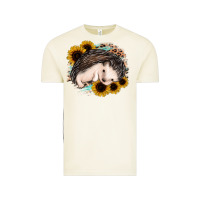 Vintage Arctic sleeping hedgehog sunflower leopard Vintage Tee - Jasminsmagicworld