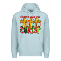 Blue Mist christmas begins with christ Premium Hoodie - CowhideDigitalArt