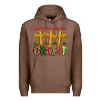 Chestnut christmas begins with christ Premium Hoodie - CowhideDigitalArt