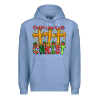 Colony Blue christmas begins with christ Premium Hoodie - CowhideDigitalArt
