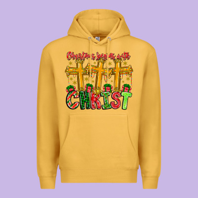 Christmas Begins With Christ Premium Hoodie Designed By Cowhidedigitalart