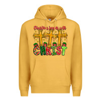Mustard christmas begins with christ Premium Hoodie - CowhideDigitalArt