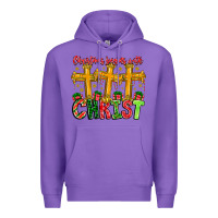Purple christmas begins with christ Premium Hoodie - CowhideDigitalArt