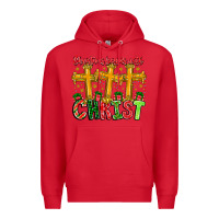 Red christmas begins with christ Premium Hoodie - CowhideDigitalArt