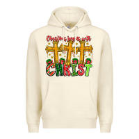 Sandshell christmas begins with christ Premium Hoodie - CowhideDigitalArt