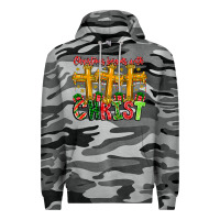 Slate Camo christmas begins with christ Premium Hoodie - CowhideDigitalArt