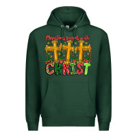 Sports Green christmas begins with christ Premium Hoodie - CowhideDigitalArt