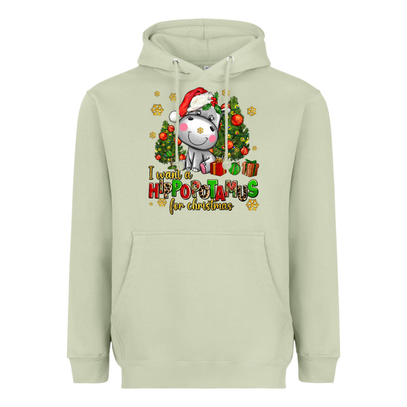 I Want A Hippopotamus For Christmas Heavyweight Hoodie by AdoDesignShop | Teevron