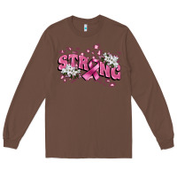 Chestnut Strong Cancer Awareness Long Sleeve Tee - FaDigitalArtStudio