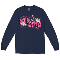 Navy Strong Cancer Awareness Long Sleeve Tee - FaDigitalArtStudio