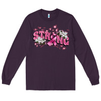 Plum Strong Cancer Awareness Long Sleeve Tee - FaDigitalArtStudio