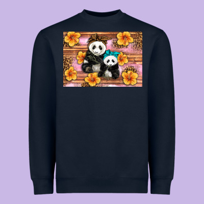 Mama Panda And Baby Panda Heavyweight Sweatshirt Designed By Artiststas