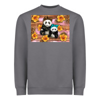 Storm Mama Panda And Baby Panda Heavyweight Sweatshirt - Artiststas