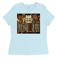 Baby Blue dad bbq timer Ladies Tee - TumblerDesignByShophia