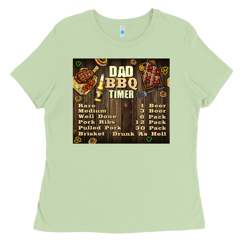 Dad Bbq Timer Ladies Tee by TumblerDesignByShophia | Teevron