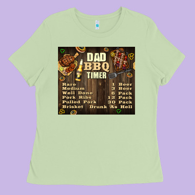 Dad Bbq Timer Ladies Tee Designed By Tumblerdesignbyshophia
