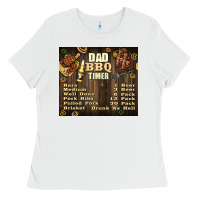 White dad bbq timer Ladies Tee - TumblerDesignByShophia