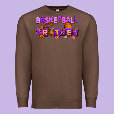 Basketball Brother Premium Sweatshirt Designed By Adodesignshop