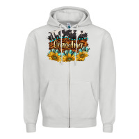 Dove Grey western grandma Zipper Hoodie - BarkalooDesign