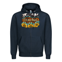Navy western grandma Zipper Hoodie - BarkalooDesign