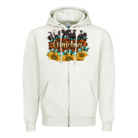 Oatmeal Heather western grandma Zipper Hoodie - BarkalooDesign