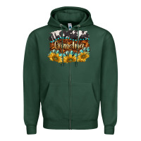 Sports Green western grandma Zipper Hoodie - BarkalooDesign