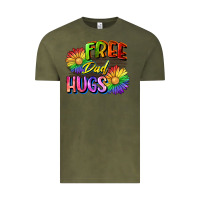 Vintage Olive Free dad hugs Vintage Tee - CowGirlArtShop