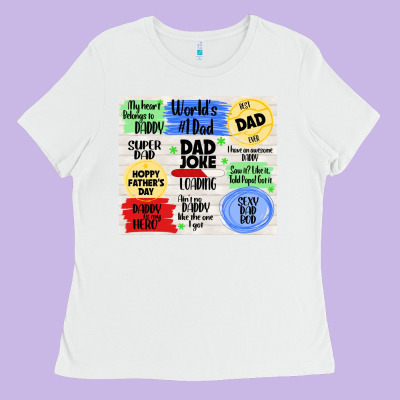 Dad Joke Loading Ladies Tee Designed By Tumblerdesignbyshophia